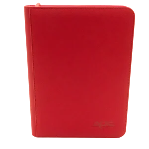AOC - 12 Pocket Card  Side Loader Binder - Red