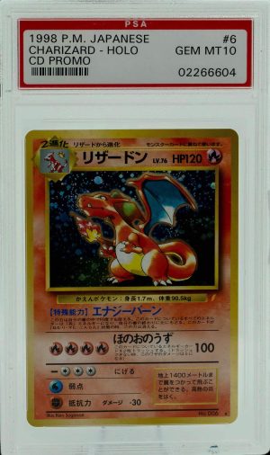 1998 PK Japanese Charizard - Holo Cd Promo PSA 10
