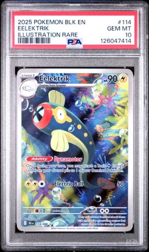 2025 Pokemon Blk En Eelektrik Illustration Rare #114 GEM MT 10