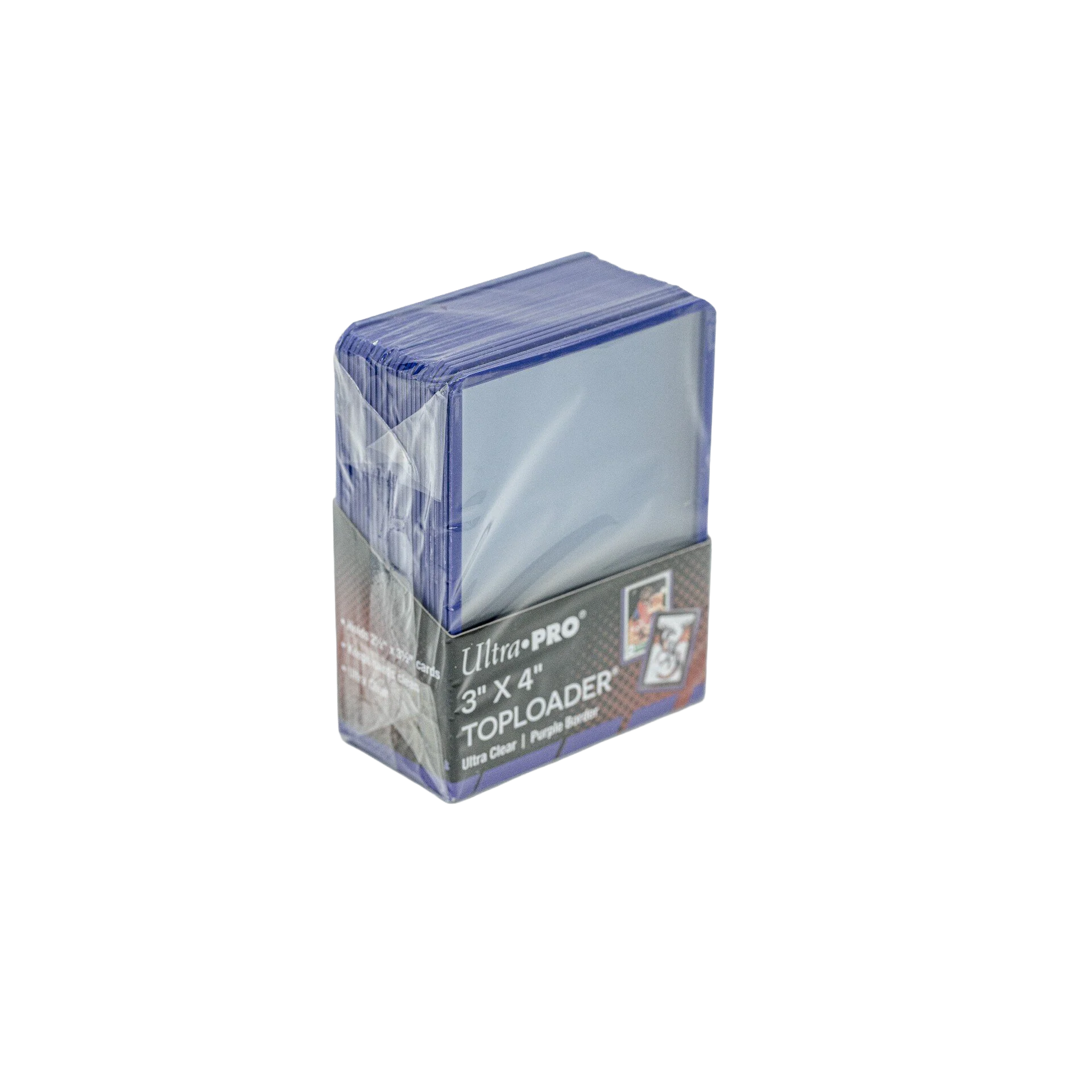 Ultra Pro3" x 4" Colored Border TOPLOADERĀ® (25ct) - Purple