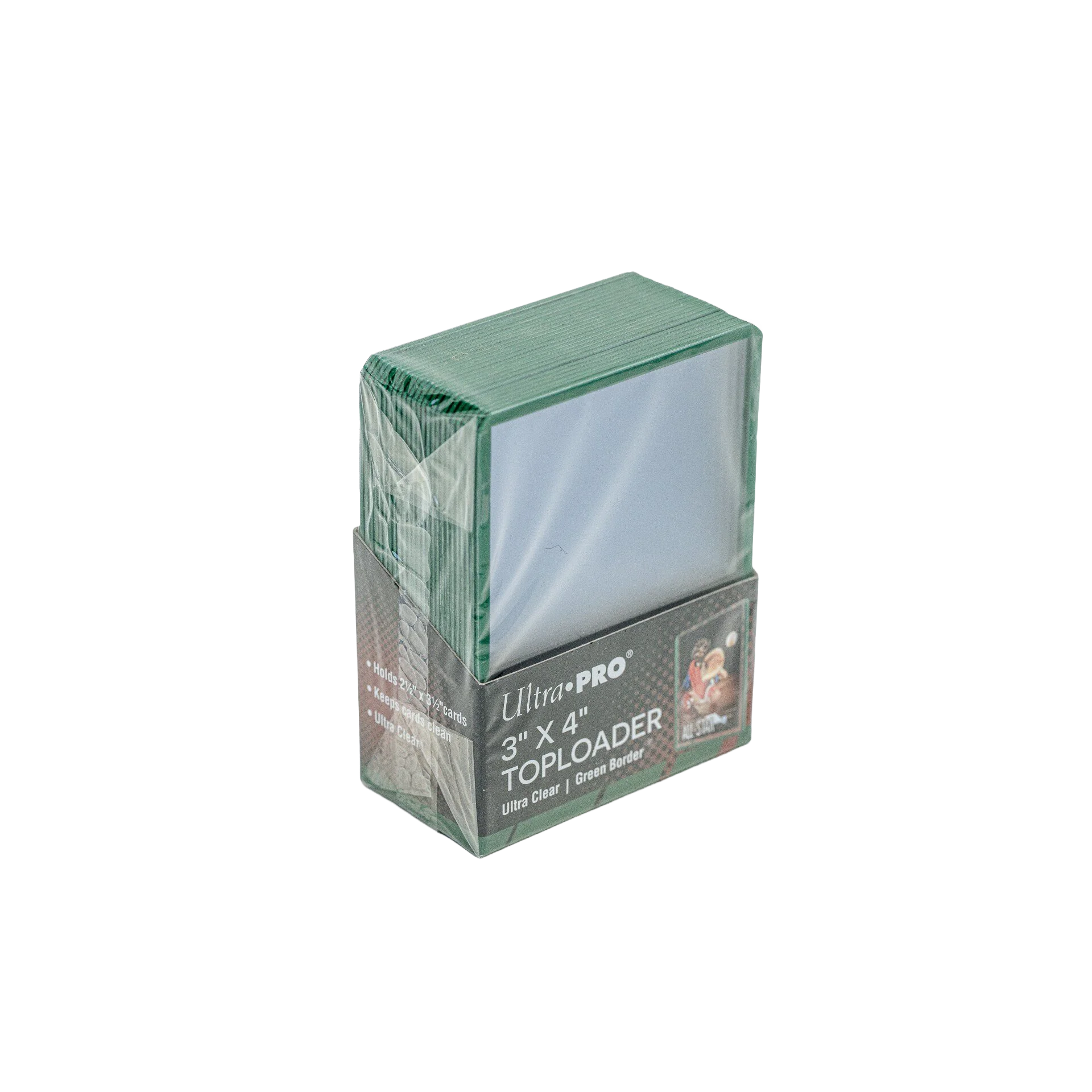 Ultra Pro3" x 4" Colored Border TOPLOADERĀ® (25ct) - Green