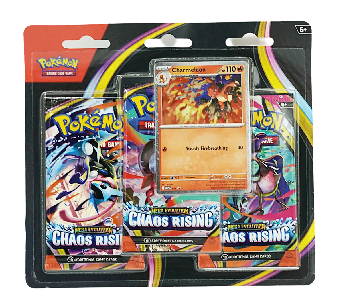 Pokemon Mega Evolution: Chaos Rising 3-Pack Blister US