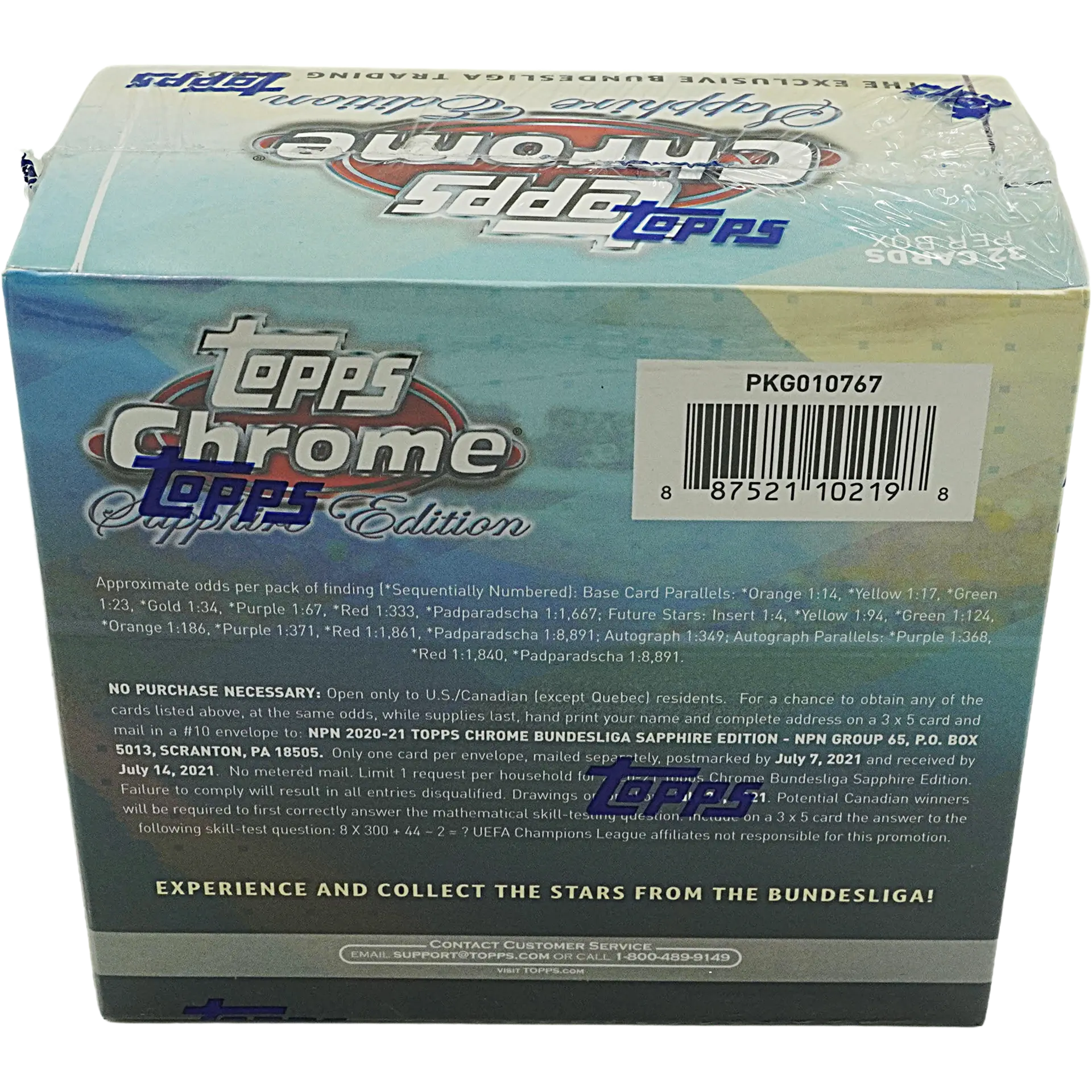 2020/21 Topps Bundesliga Chrome Soccer Sapphire Edition Hobby Box - Image 3